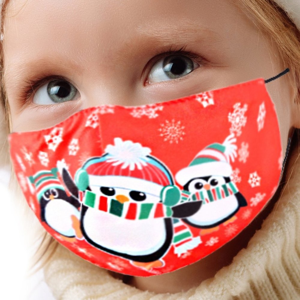 Christmas Snowman Penguin Washable Face mask.